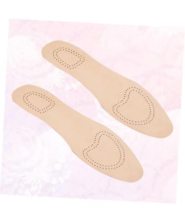 Healifty Women's Leather Insole Shoe Inserts - Breathable Sports Shoe Cushion - Genuine Leather - Absorb Sweat - Beige - 26.5x10cm (1 Pair) - Buy Online on GoSupps.com