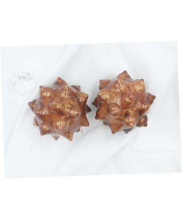 Frcolor Massage Ball - Lacrosse Acupressure & Trigger Point Roller for Deep Tissue Relief | Yoga & Muscle Massage Device (5x5cm Brown) - Buy Online on GoSupps.com
