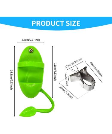 2Pcs Bird Parrot Cuttlebone Holder Set with Perch Stand Universal Bird Feeding Racks Cuttlefish Bone with Holder for Bird Food Supplies Vegetable Fruit Container green - Buy Online on GoSupps.com