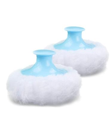 Large Fluffy Powder Puff  Body Cosmetic Powder Puff  Soft Face Body Powder Puff for Baby& Kid& Adult (3.2 Inch with Hand Holder  Blue) 3.2 Inch with Hand Holder Blue - Buy Online on GoSupps.com