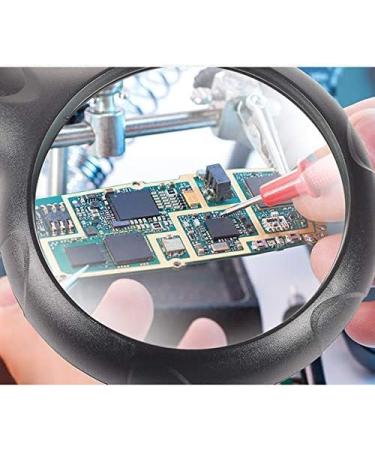 Metal Magnifier 10 Times with LED Lights Multi-Function Motherboard Repair Workbench 5 Times HD Repair Station Mobile Phone Repair Magnifier Lamp Hand-Carved Good Times - Buy Online on GoSupps.com