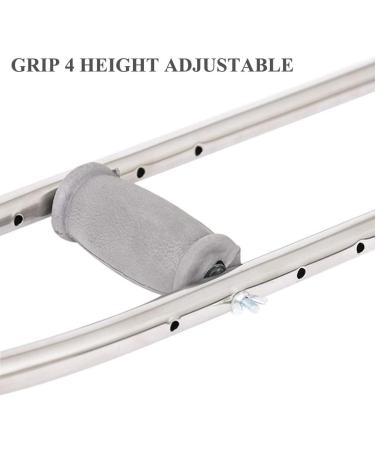 Tall Adult Walking Crutches Lightweight Stainless Steel Medical Underarm Crutches with Height Adjustable Retractable Anti-Slip Walker Warm Life - Buy Online on GoSupps.com