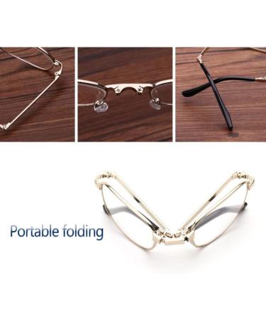 Buy Foldable Reading Glasses for Men & Women - Comfortable Portable Presbyopic Glasses in Gold (Size 2.5) | International Shipping - Buy Online on GoSupps.com