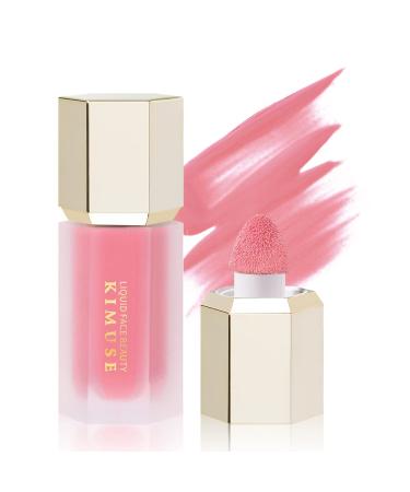 KIMUSE Soft Cream Blush Makeup, Liquid Blush for Cheeks, Weightless, Long-Wearing, Smudge Proof, Natural-Looking, Dewy Finish Mystery-Cool Pink