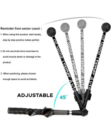 Golf Swing Trainer | Portable Golf Swing Master for Beginners | Improve Forearm Rotation & Shoulder Turn | Adjustable Exerciser Aid - Buy Online on GoSupps.com