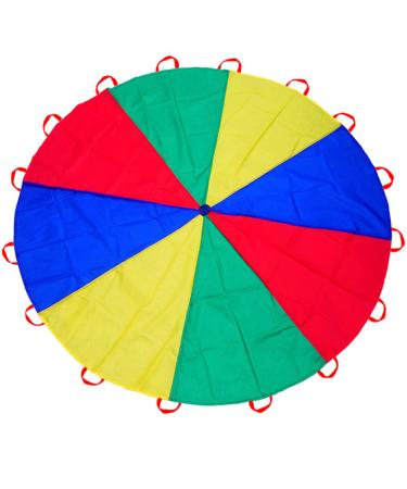 12ft Kids Team Game Rainbow Parachute, Outdoor Party Group Cooperative Gams, Family Get-together Entertainment