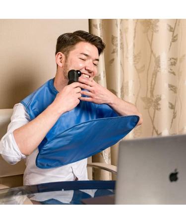 Beard Trimmer Catcher - Shaving Apron Bib for Men's Grooming Kit - BLACK - Buy Online on GoSupps.com