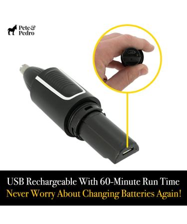 Pete & Pedro Nose & Ear Hair Trimmer - Multi-Attachment Grooming Kit for Men & Women | Stainless Steel Wet/Dry USB | Shark Tank Featured - Buy Online on GoSupps.com