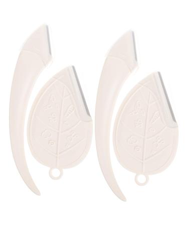 Fomiyes 4 pieces of facial razor for women painless eyebrow cutter eyebrow hair remover razor for women 4 chrome macroclases cosmetics Miss eyebrow scissors