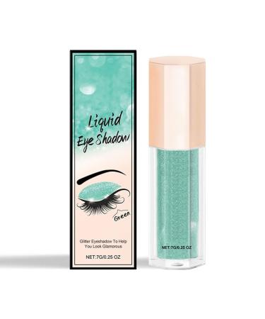 Fard Paupi res Liquide Scintillant Facile Appliquer Maquillage D licat for Les Yeux R partition Uniforme Des Reflets Capte La Lumi re(Green 2pcs) Green 2pcs
