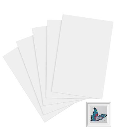 5 Pieces Mounting Board No Acid Sticky Board for Cross Stitch Self Adhesive Cross Stitch Supplies for Framing Picture Embroidery Needlework Craft (9.8 x 7.9 Inch)