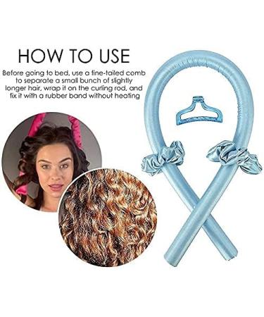 Heatless Curling Rod Headband - No Heat Wave Hair Curlers for Long & Medium Hair - Pink - Buy Online on GoSupps.com