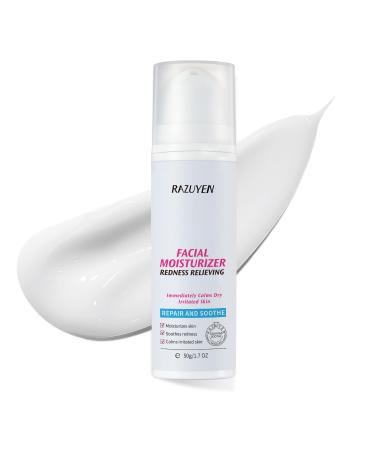RAZUYEN Anti-Redness Moisturizing Cream Calming Moisturizer for Sensitive Skin Soothes and Decrease Redness Daily Facial Cream Non Comedogenic 1.7 oz Unscented