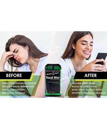 Doctor's Touch Nasal Spray for Dry Nose - Aloe & Colloidal Silver Sinus Support - Drug Free Relief for Sinus Congestion - 1oz - Buy Online on GoSupps.com