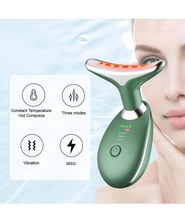 Neck Face Massager - 3 Color Modes & Vibration Facial Sculpting Tool (Green) | Shop Internationally - Buy Online on GoSupps.com