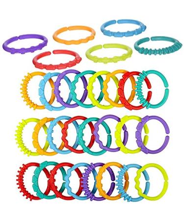 24pcs Rainbow Teething Rings for Babies | Safe Gift & Toy | International Shipping - Buy Online on GoSupps.com