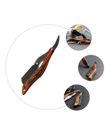Beaupretty Men's Folding Straight Razor - Manual Barber Shaver with Wooden Holder for Smooth Shaving & Gifts for Him - Buy Online on GoSupps.com