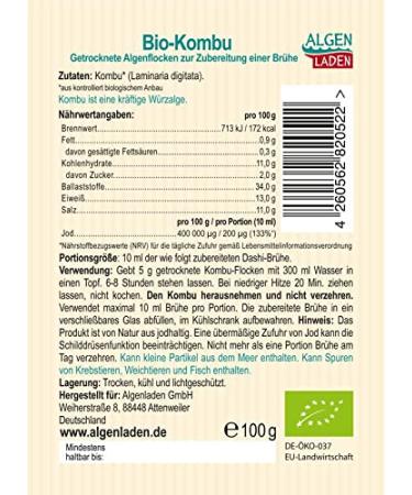 Buy Algae Shop Bio Kombu Flakes 100g | Edible Algae for Dashi | Raw Vegan Flakes | Atlantic Source | International Shipping - Buy Online on GoSupps.com