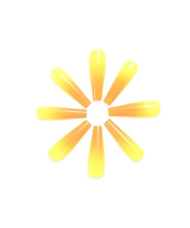 Brishow Coffin Artificial Nails - Long Gradient Ballerina Acrylic Press-On Nails | 24 Pcs for Women & Girls - Buy Online on GoSupps.com