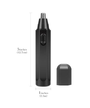 Linkidea Portable Nose Hair Trimmer for Men - Washable Double-Edged Safe Cutter Head - Black - Buy Online on GoSupps.com
