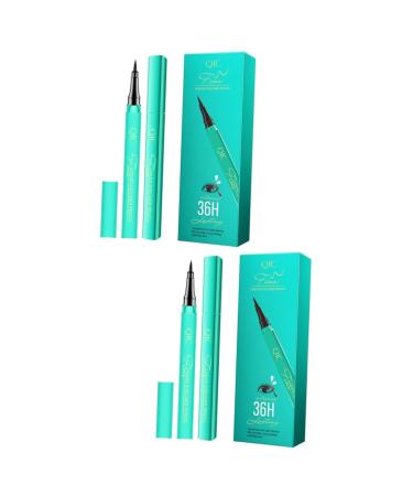 Angoily 2 pcs Eye Women Cosmetics Pen for Liquid Tip Dry Waterproof Ultra-fine Eyeliner Fast
