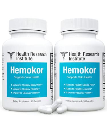 Hemokor - Strike The Hemorrhoid at Its Source-2 Bottles- 60 Capsules-Improved Formula-Official Hemokor (2)