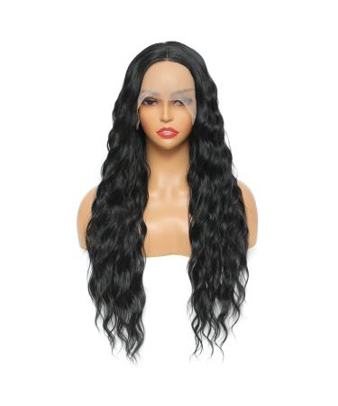 Sylhair Long Black Curly Lace Front Wig for Women - 75 cm Natural Black Curls (1B) - Perfect for Elegant Styles - Buy Online on GoSupps.com