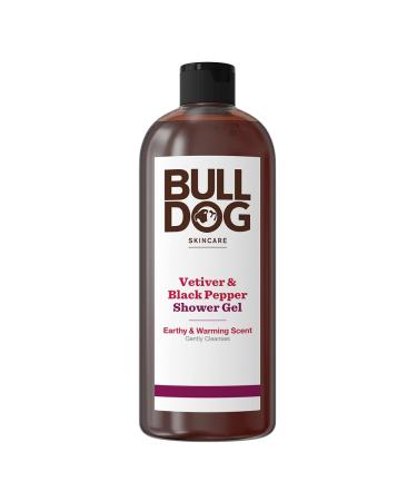 BULLDOG SKINCARE - Black Pepper and Vetiver Shower Gel |Earthy and Warming Scent | 500 ml 500 ml (Pack of 1) Black Pepper and Vetiver Shower Gel