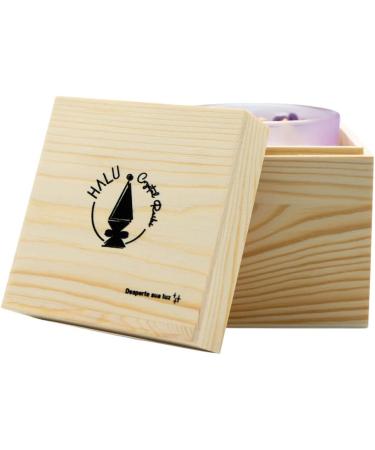 Premium Lavender & Vanilla Scented Candle in Wooden Box | 100% Natural Soy | Aromatherapy & Meditation | Ideal Gift for Women | Reiki Infused - Buy Online on GoSupps.com