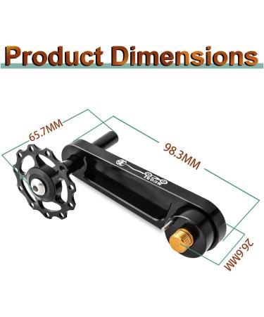 MUQZI Single Speed Chain Tensioner - Aluminum Alloy Adjustable Guide for MTB Road Cycling - Black - Buy Online on GoSupps.com