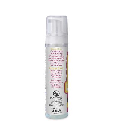Bronner Bros BB Foam Wrap Lotion - Moisturizing Olive Oil Foam for Natural & Relaxed Hair - Alcohol-Free No Flaking - Define Curls & Roller Sets - 8 oz - Buy Online on GoSupps.com