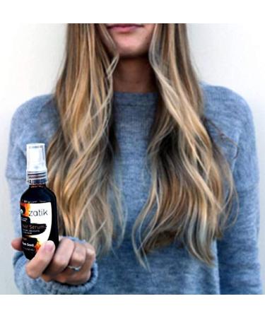 ZATIK Organic Argan & Black Seed Hair Serum 2oz - Nourishing Hair Treatment - Buy Online on GoSupps.com