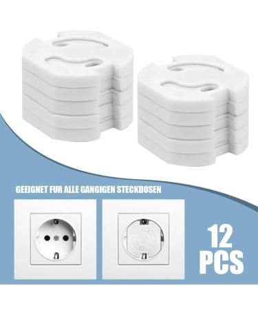 Child Safety Socket Covers - 12 Pack with Rotary Mechanism | Sockets Child Locking Fuse for Babies & Toddlers Protection - Buy Online on GoSupps.com