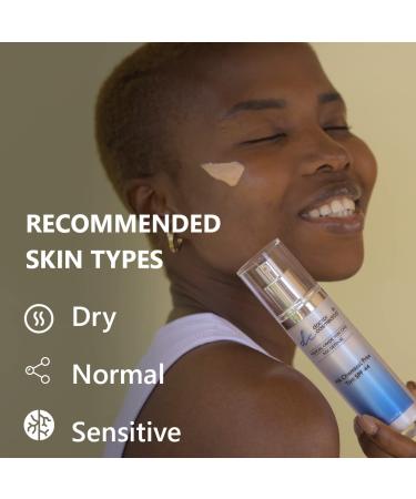 HA Chemical Free Tinted SPF 44 Zinc Oxide & Titanium Dioxide Sunscreen with Hyaluronic Acid | Anti-Aging Moisturizer | Water Resistant | 2.1 Oz - Buy Online on GoSupps.com