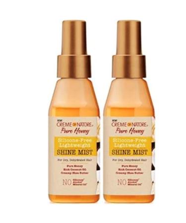Creme Of Nature Pure Honey Shine Mist 4 Ounce (118ml) (Pack of 2) Honey 4 Fl Oz (Pack of 2)