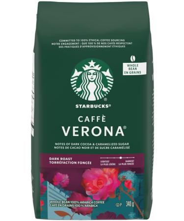 Starbucks Caff Verona Dark Roast Whole Bean Coffee 340g Bag (Pack of 6) Verona 340 g (Pack of 6) - Buy Online on GoSupps.com