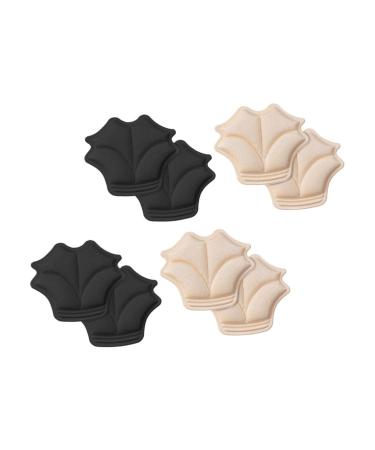 NOLITOY 4 Pairs Anti-Drop Half Size Mat Foot Supply Back High Heel Grip Comfortable Heel Liners Accessories for Anti Heel Slip Major Women's Sponge Adhesive Soles Assorted Color 1 11.7X10CM