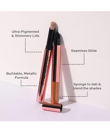 Makeup Revolution Lustre Wand Shadow Stick - Obsessed Bronze | Ultra-Pigmented Metallic Eyeshadow | Seamless Glide & Buildable Formula | International Shipping Available - Buy Online on GoSupps.com
