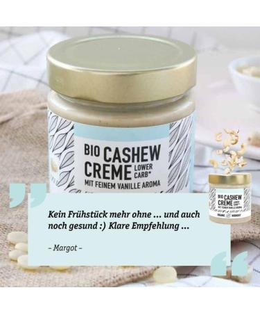Organic Workout Bio-Cashew with Vanilla Aroma | Vegan | Low-Carb | Sugar-Free | 190g White Chocolate Cashew Treat - Buy Online on GoSupps.com