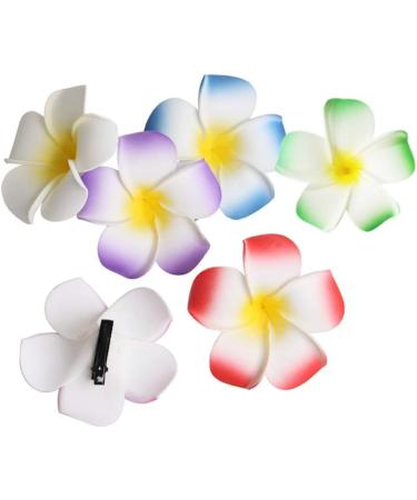 Snner Hawaii Flower Hair Clip Set - 12 Pcs Hula Party Accessories | Fancy Dress Costume Hairpins - Buy Online on GoSupps.com