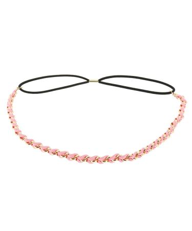 Buy White & Pink 2-Piece Ladies Hair Bands | Golden South Braided Velvet Headbands | Vintage Wedding & Boho Style Headwear - Buy Online on GoSupps.com