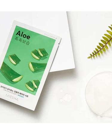 Missha Airy Fit Sheet Mask (Aloe) - Hydrating 19 ml Facial Mask for Glowing Skin | International Shipping Available - Buy Online on GoSupps.com