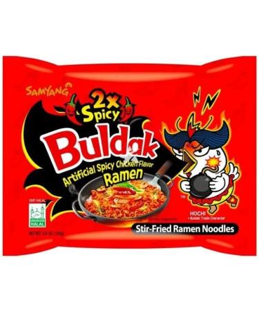 Samyang Buldak Korean Top Spicy Ramen Assorted Noodle Mix Challenge - Carbonara Curry Cheese Original & 2X (Pack of 5) HALAL - Buy Online on GoSupps.com