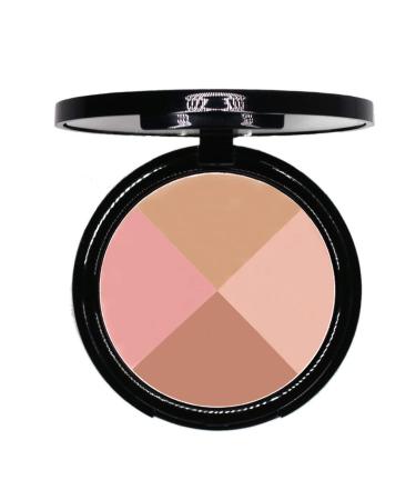 EVE PEARL Ultimate Face Compact & 204 Dual Fan Brush Set - Blush Bronzer Highlighter Contour Palette for Medium to Deep Skin - International Shipping - Buy Online on GoSupps.com