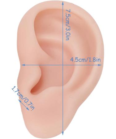 Flexible & Reusable Silicone Ear Model - 1 Pair Medium Skin Color for Ear Piercing Practice - Buy Online on GoSupps.com