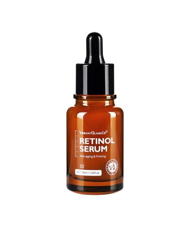 1% Retinol in Squalane Serum for Face Anti-Aging with Hexapeptide Ceramide Moisturizer Reduce Wrinkles & Fine Lines 1.02 fl.oz