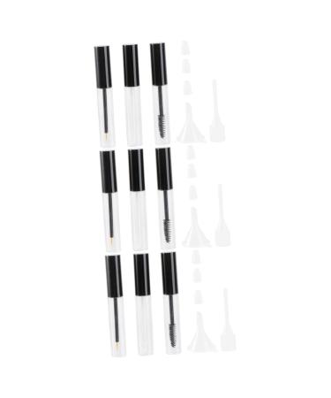 Healeved 9 Pcs 10ml Empty Mascara Tube Clear Mascara Tube Containers with Lids Lip Gloss Containers Funnel 1 g (Pack of 1) As Shownx3pcs