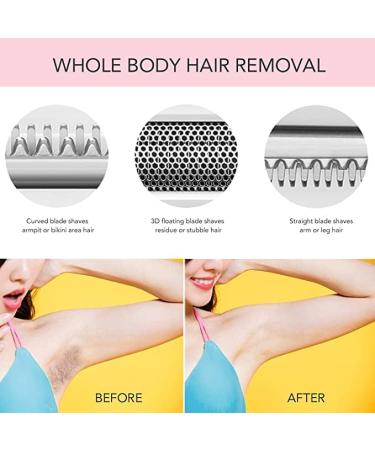 2-in-1 Electric Razor and Trimmer for Women - Painless Hair Removal Kit for Face, Body, and Bikini - Rechargeable Shaver for Smooth Skin - Buy Online on GoSupps.com