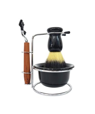 HRTC men's rasier brushes male stainless steel rasis brush holder safety razor shaving soap peel manual shaving brush set Bowl 10x14.5cm Silver