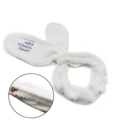 Shop Dofash 2pcs Cute Rabbit Ear Shower & Makeup Headbands for Women - Spa Hair Bands in White & Gray - Buy Online on GoSupps.com